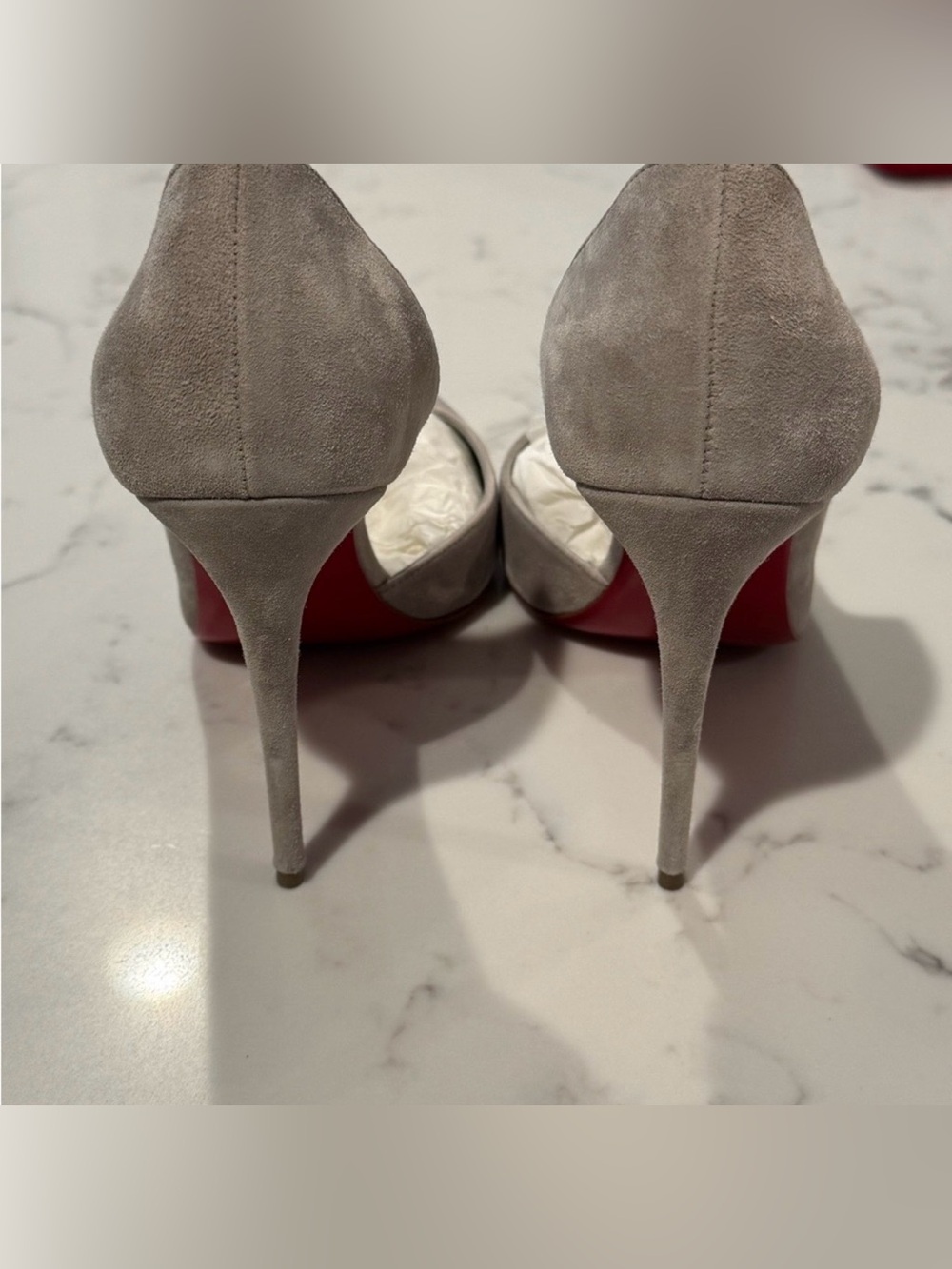Christian Louboutin Grey Suede - Irizia  Sz 38/8 - Picture 3 of 5